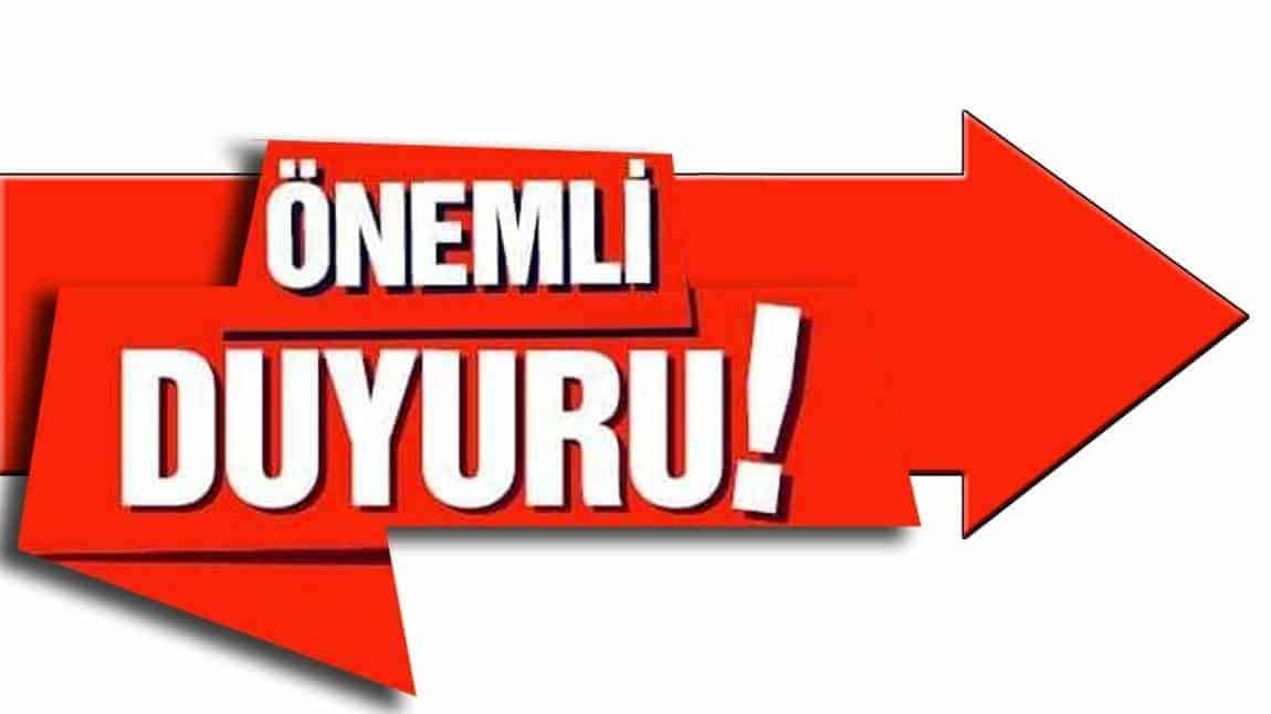 Öğrencilerimizin Dikkatine!